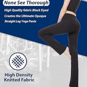 Nirlon Women's Straight Leg Yoga Pants High Waist Leggings(XX-Large 34 Inseam,In